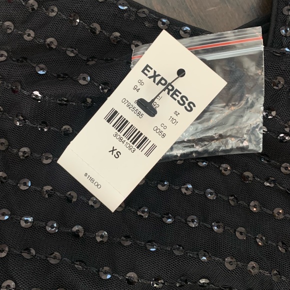 NWT EXPRESS Sequin Surplice Jumpsuit 🖤 - Picture 8 of 8
